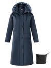 Ubon Women's Rain Coat Waterproof with Hood Long Raincoat Lightweight Rain Jacket