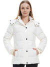 Wantdo Women's Puffer Jacket Warm Winter Coat Quilted Winter Jacket with Removable Hood