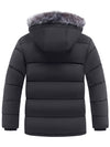 Wantdo Men's Thicken Winter Coat Mid-length Puffer Winter Parka Jacket with Detachable Hood