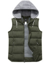 ZSHOW Men's Puffer Vest Removable Hooded Vest