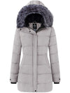 Women's Long Hooded Quilted Winter Coat