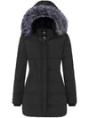 Women's Long Hooded Quilted Winter Coat