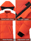 ZSHOW Boys' Winter Coat Waterproof Quilted Puffer Jacket with Removable Hood