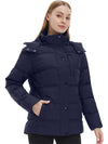 Wantdo Women's Puffer Jacket Warm Winter Coat Quilted Winter Jacket with Removable Hood