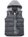 ZSHOW Men's Puffer Vest Removable Hooded Vest