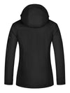 Women's Lightweight Rain Jacket Black Hooded Waterproof Raincoats Hiking