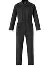Long Sleeve Coveralls for Men, Zip Front Cotton Twill Work Coverall, Action Back Jumpsuit with Pockets