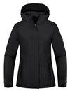 Women's Lightweight Rain Jacket Black Hooded Waterproof Raincoats Hiking