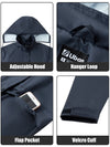 Ubon Women's Rain Coat Waterproof with Hood Long Raincoat Lightweight Rain Jacket