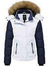 Women's Quilted Puffer Jacket Padded with Faux Fur Hooded Valley II