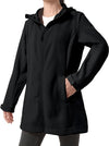 Women's Softshell Jackets Waterproof Fleece Lined Windbreaker Jacket Hooded Windproof Jacket Warm Long Coat