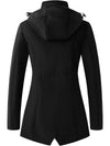 Wantdo Women's Long Softshell Jackets with Hood Fleece Lined Jacket Windbreaker