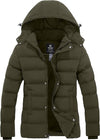 Women's Hooded Warm Winter Coat Quilted Thicken Puffer Jacket with Removable Hood