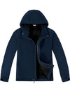 Men's SoftShell Jacket Fleece Lined Jacket Hooded Windbreaker Rain Jacket