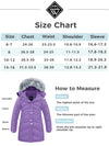 Wantdo Girls' Winter Coat Warm Winter Jacket Fur Hooded Fleece Lined Puffer Jacket