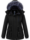 Women's Plus Size Winter Warm Coat Waterproof Parka Jacket with Removable Fur Hood