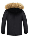 Men's Winter Coat Windproof Military Cotton Jacket Warm Thicken Parka Jacket with Removable Fur Hood