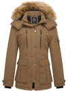 Women's Warm Winter Parka Coat with Removable Faux Fur Hood GOV04