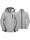 Wantdo Women's 3-in-1 Ski Jacket Waterproof Snowboard Jacket Winter Coat Alpine I Light Gray S 