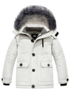 ZSHOW ZSHOW Boy's Mid-Length Hooded Winter Coat Thicken Puffer Jacket White 6/7 