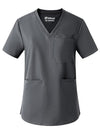 Scrubs Top for Women, V Neck Medical Uniform Shirts, Soft Stretch Workwear Easy Care with 4 Pockets