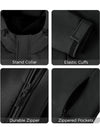 Men's Plus Soft Shell Jackets Fleece Lined Hooded Jacket Big Jacket