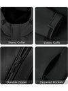 Men's SoftShell Jacket Fleece Lined Jacket Hooded Windbreaker Rain Jacket