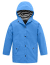 Boys and Girls Waterproof Rain Jacket Lightweight Hooded Raincoat