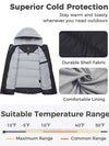 Women's Plus Size Puffer Vest Sleeveless Winter Jacket with Detachable e50