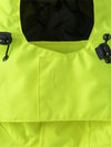 Ubon Men's Hi Vis Long Raincoat Waterproof Reflective Safety Rain Jacket High Visibility with Detachable Hood