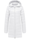 Women's Packable Puffer Coat Hooded Lightweight Long Winter Coats