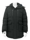 Wantdo Men's Thicken Winter Coat Mid-length Puffer Winter Parka Jacket with Detachable Hood