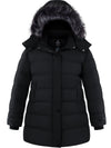 Wantdo Women's Plus Size Coat Quilted Winter Puffer Jacket Thicken Hooded Parka Coat