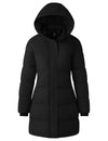 Women's Recycled Winter Coat Long Hooded Puffer Jacket