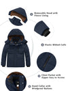 ZSHOW ZSHOW Boy's Warm Fleece Jacket Water Resistant Hooded Winter Coat 