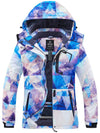 Wantdo Women's Waterproof Ski Jacket Windproof Winter Warm Snow Coat Mountain Rain Jacket Atna 121 Purple Mountain Print S 
