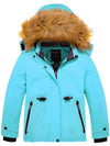 Wantdo Girl's Warm Snow Coat Waterproof Ski Jacket Windproof Winter Parka Light Blue 8 