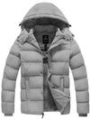 Wantdo Men's Warm Puffer Jacket Winter Coat with Removable Hood Valley I Gray S 