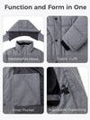 Men's Hooded Winter Coat Puffer Jacket Thicken Bubble Parka Coat Recycled Polyester Fabric
