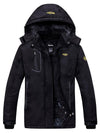 Black Women's Waterproof Winter Ski Jacket & Rain Jacket with Hood
