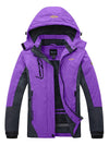Purple Women's Waterproof Winter Ski Jacket & Rain Jacket with Hood