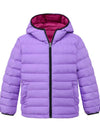 Wantdo Girl's Packable Lightweight Winter Coat Warm Hooded Puffer Jacket Purple 6/7 