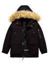 Wantdo Boys Waterproof Ski Jacket Winter Insulated Parka Hooded Black 6/7 
