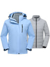 Wantdo Women's 3-in-1 Ski Jacket Waterproof Snowboard Jacket Winter Coat Alpine I Light Blue S 