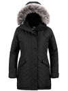 womens heavy winter coats black