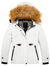 Wantdo Girl's Warm Snow Coat Waterproof Ski Jacket Windproof Winter Parka White 8 