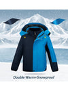 Wantdo Boys Winter Warm Jacket 3 in 1 Ski Waterproof Hooded Snow Coat 