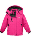 Wantdo Girls' Waterproof Ski Jacket Insulated Snowboarding Jackets Winter Snow Coat Rose Red 6/7 