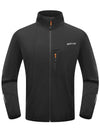 Wantdo Men's Windproof Running Soft Fleece Jacket Waterproof Breathable Black S 