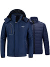 Wantdo Men's 3-in-1 Ski Jacket Hooded Waterproof Warm Winter Coat Alpine III Navy S 